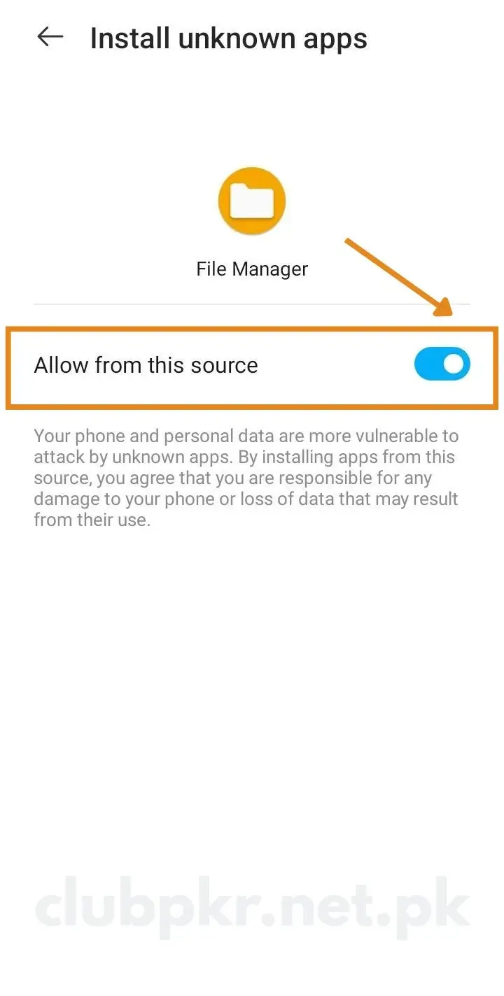 Allow APK Installation from File Manager